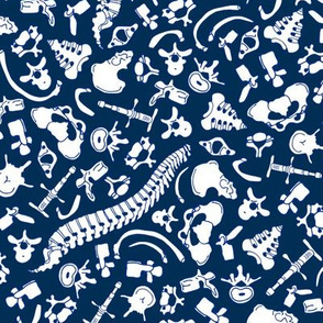 Chiropractic Bones, 12 inch, navy