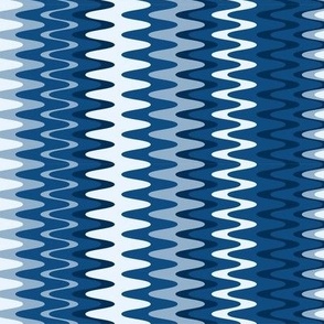 Zig zag in blue and white