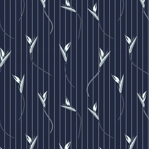 Bird of paradise seamless vector pattern// small scale