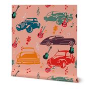 Rockabilly mania hot rods- Apricot Salmon- Large Scale