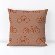 bicycle shadow stripe - brown on gray