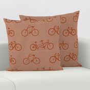 bicycle shadow stripe - brown on gray