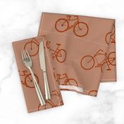 bicycle shadow stripe - brown on gray