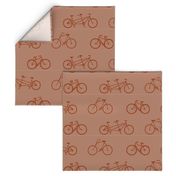 bicycle shadow stripe - brown on gray