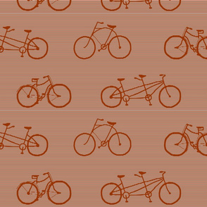 bicycle shadow stripe - brown on gray