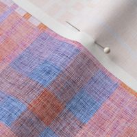 small linen red rainbow plaid