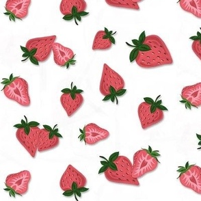 strawberries white field