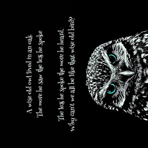 Wise owl words - white