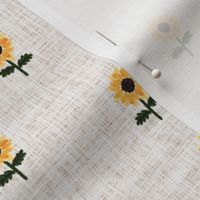 ditsy sunflower // sugar sand linen