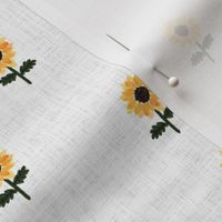 ditsy sunflower // white linen no. 2