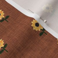 ditsy sunflower // sable linen