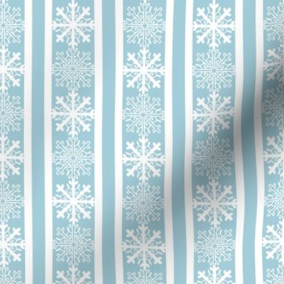 Snowflake Stripes Powder Blue