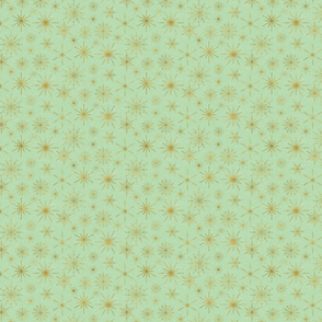 snowflake mandalas mint green gold mini scale