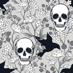 Garden of Skulls {Silver} medium