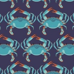 Blue Crab Jubilee // SMALL // NAVY