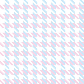 houndstooth pink & blue