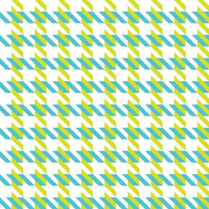 houndstooth cyan & chartreuse