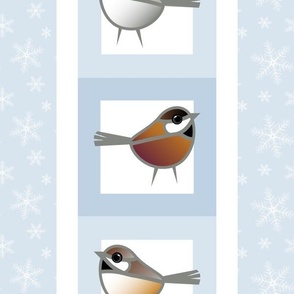 Chickadee Winter Birds Panel