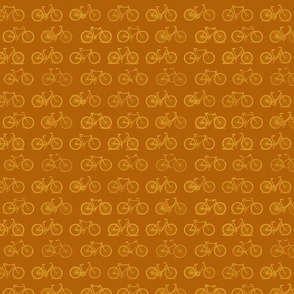 Retro Bicycles Gold Pattern (Mini Scale)