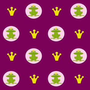 froschkoenig mit krone purple