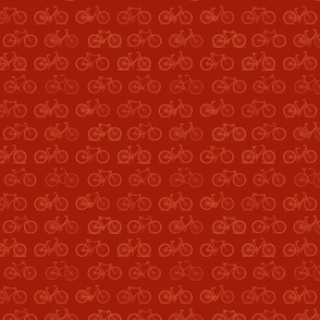Retro Bicycles Red Pattern (Mini Scale)
