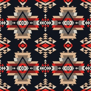 Big Night at Stoney Point Tribal Rug and Blanket Pattern