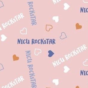NICU rockstar - light mauve pink - preemie awareness 