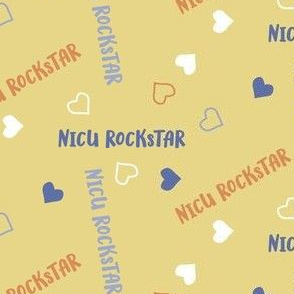 NICU rockstar - mustard pastel - preemie awareness 