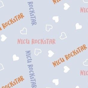 NICU rockstar - light slate blue - preemie awareness 