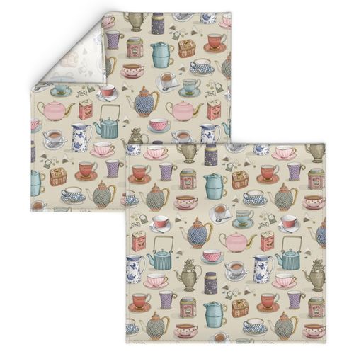 Valerie Hamill Tea Time Pattern light cream