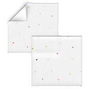 Small Papercut Polka Dots M+M Rainbow White by Friztin