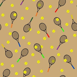 Tennis Racquets and Balls-Gold