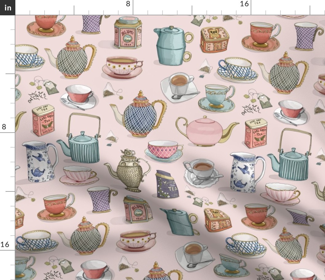 Valerie Hamill Tea Pattern 4E pink