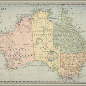 1899 Australia map, small