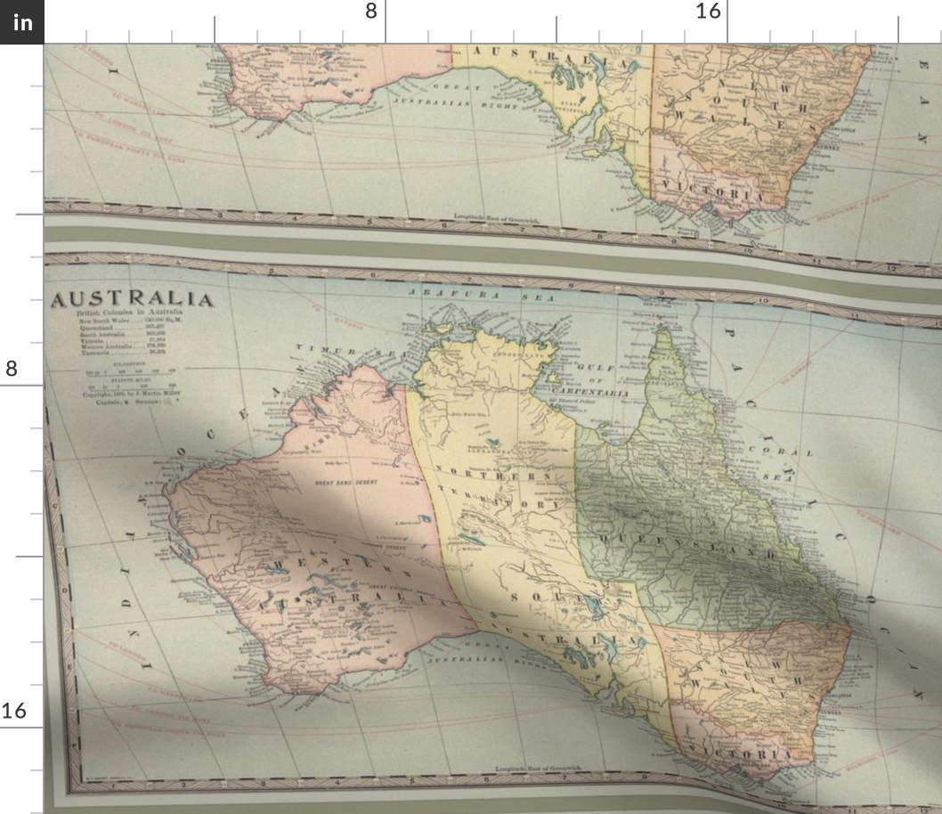 1899 Australia map, small