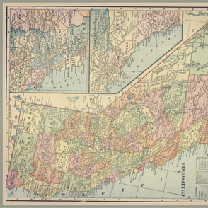 1899 California map, large yard