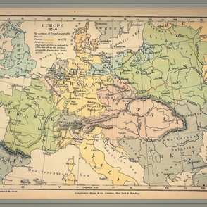 1740 Europe map, large