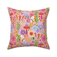 Calico Cat Garden on pink