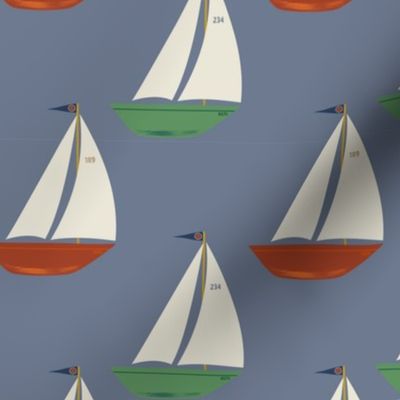 Sailboats  blue