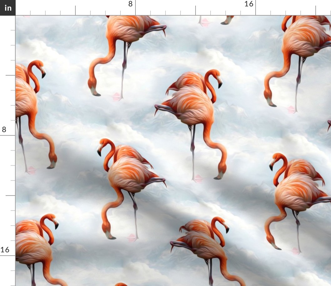 flamingos in the sky - large