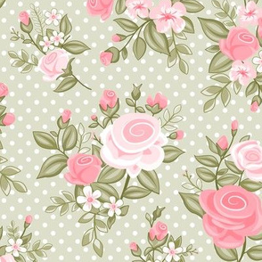 Retro Flowers_Pink-Green