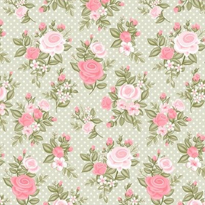 Retro Flowers_Pink-Green_50Size