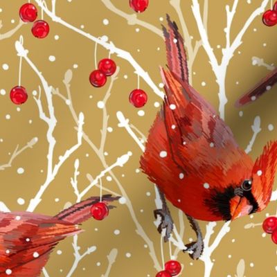 Snowy Cardinal Love | Southwind Gold