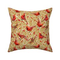 Snowy Cardinal Love | Small | Southwind Gold