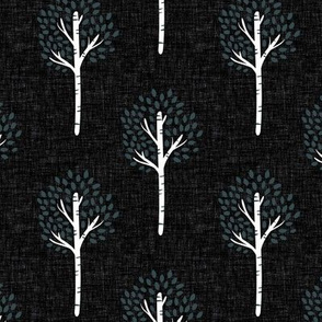 winter trees // black linen