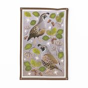 Ojai Meadow Quail Tea Towel