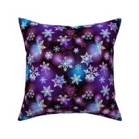 Winter purple snowflakes SMALL