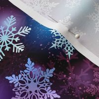 Winter purple snowflakes SMALL