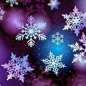 Purple snowflakes LARGE
