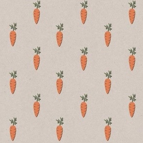 Easter carrot - paper textured paper-cut style / small scale